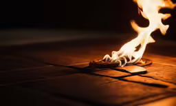 a fire that has just gone out of it