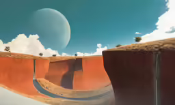 an image of a strange landscape that appears to be in a surreal form