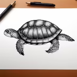 a picture of a turtle is drawing