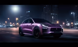 the sports utility suv is alluring with a touch of amethyst purple