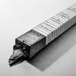 a broken recorder sitting on top of a piece of paper