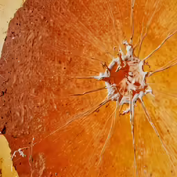 the brown object is showing cracks in the top of it
