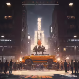 a scene in the movie nightlife, with a large group of people standing around