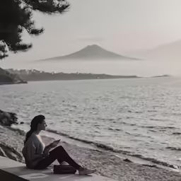 a person that is sitting on a wall
