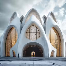 there is an interesting building that looks like a church