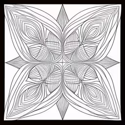 the large abstract design is made in a very simple style,the design with many intricate shapes is shown