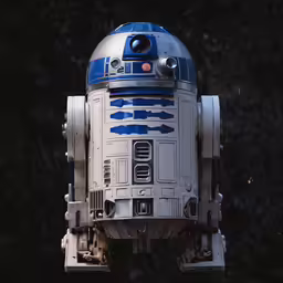 a robot that is standing in the snow