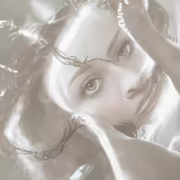 a woman with very large breasts is wearing shiny clothing