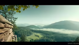 a view of the landscape of some mountains