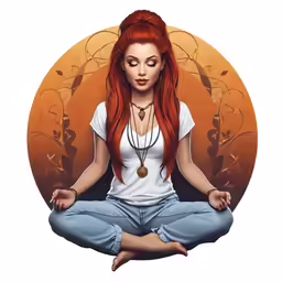 a woman is sitting in a yoga position on the floor