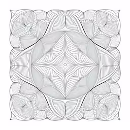 a black and white photograph of leaves in a square pattern,an abstract drawing of leaves on white