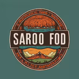 an image of a logo for saroo food,the logo for saroo food, a restaurant that serves meals for lunch