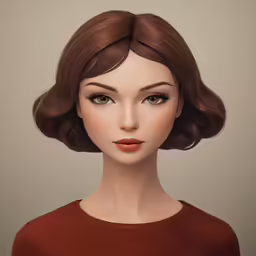 an illustration of a model head wearing brown makeup