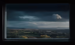 some clouds are moving on the air over the land