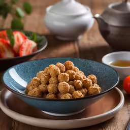 there are several food items on a table
