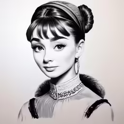drawing of princess from the great movie star trek