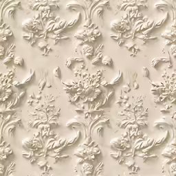 this is a decorative texture of flowers and leaves on beige