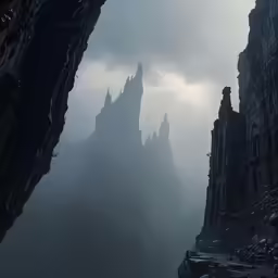 a large group of buildings on top of a mountain
