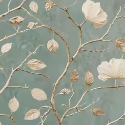 a large branch with many leaves on it