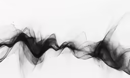 smoke is shown in front of white background