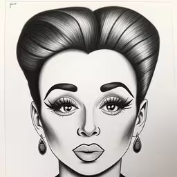 drawing of freckles of a woman