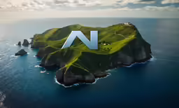 the letters a are over the image of some cliffs