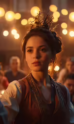 a woman is dressed in renaissance clothing