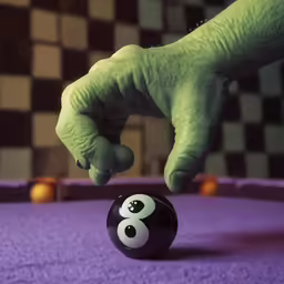 an image of a man in green gloves throwing a bill