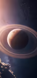 a giant object flying over the earth