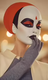a mannequin has the look of the day with makeup and art