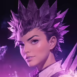 a woman with a crown of leaves on her head
