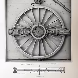 the front wheel of a spinning machine