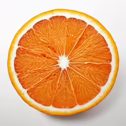 the orange is in the shape of a circle