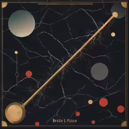 a poster with many planets in it