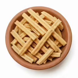homemade waffles in a bowl for the filling
