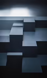 an art photograph with a large group of geometric structures