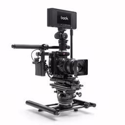 a blackmagic rig sitting on top of a tripod