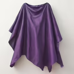 a purple ponche in a white background