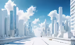 a city that is very tall and some big buildings
