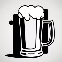 there is a large mug of beer with foam on it