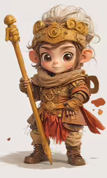 cartoon character with decorative clothes and a sword