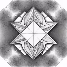 black and white photo of an abstract star pattern