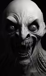 an alien that is looking at the camera