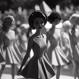 a group of mannequins dressed in dresses