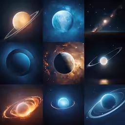 a collection of different planetary planets
