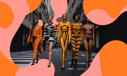 models walk down a fashion show, from top to bottom