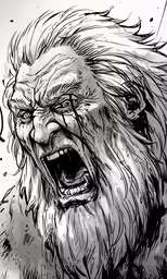 a drawing of a gorilla head with an evil look