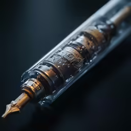 this is a closeup photo of the tip and bottom of a metal mechanical device